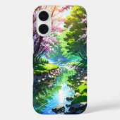 春川の森 – アニメ風景 Case-Mate iPhoneケース (裏面)