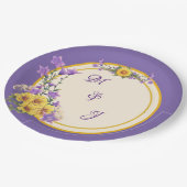 春庭園の結婚式クリーム ペーパープレート (アングル)