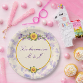 春庭園の結婚式クリーム ペーパープレート