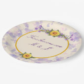 春庭園の結婚式クリーム ペーパープレート (アングル)