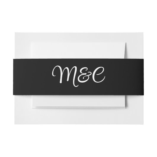 春庭園の結婚式ブラック 招待状ベリーバンド (正面例)