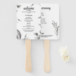 春庭園の結婚式式プログラム ハンドファン