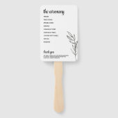 春庭園の結婚式式プログラム ハンドファン (裏面)