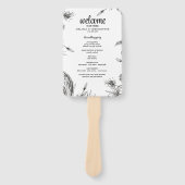 春庭園の結婚式式プログラム ハンドファン (正面)