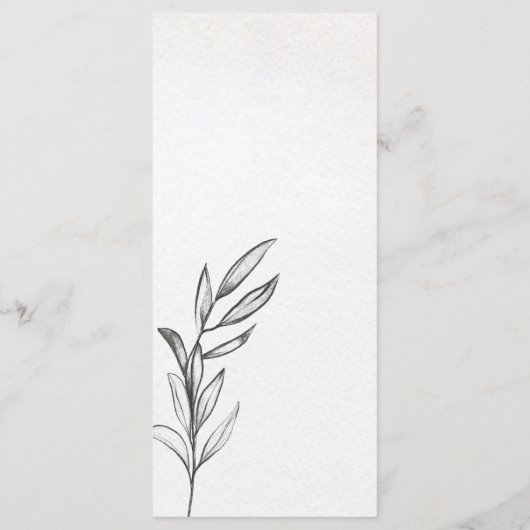 春庭園の結婚式 メニュー (裏面)