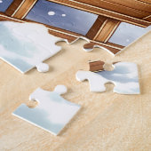 春待ち – ラブラドール子犬 – ブラックラボ ジグソーパズル (側面)