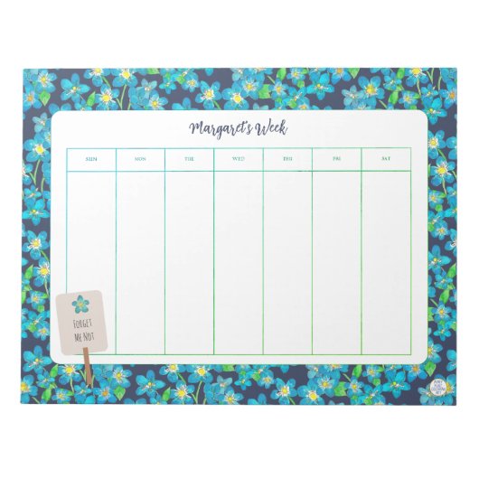 春忘れの花が私を一目で見ない ノートパッド (正面)