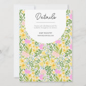 春忙しDaffodilトステッドフローラ赤ちゃんシャワー 招待状 (裏面)