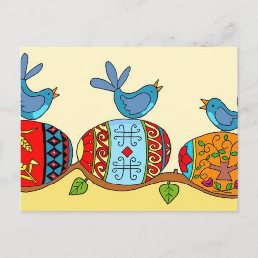 春恵みウクライナフォークアート ポストカード (正面)