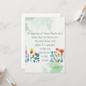 春感動的引用文詩篇チャールズディケンズ カード (正面/裏面インサイチュ)