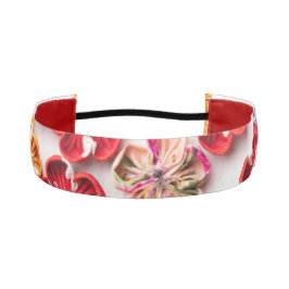 春手作り縫い布数々の花色 アスレチックヘッドバンド