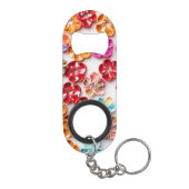 春手作り縫い布数々の花色 キーホルダー栓抜き (裏面)