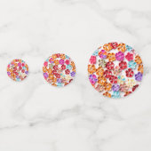 春手作り縫い布数々の花色 コンフェッティ (裏面)