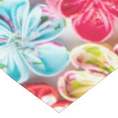 春手作り縫い布数々の花色 テーブルクロス (アングル)