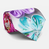 春手作り縫い布数々の花色 ネクタイ (ロール)