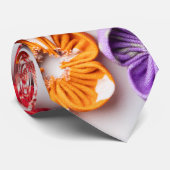 春手作り縫い布数々の花色 ネクタイ (ロール)