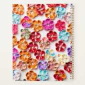 春手作り縫い布数々の花色 プランナー手帳 (裏面)