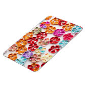 春手作り縫い布数々の花色 マグネット (左側)