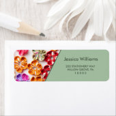 春手作り縫い布数々の花色 ラベル (インサイチュ)