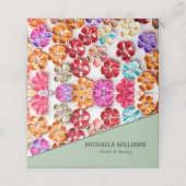 春手作り縫い布数々の花色 予約カード (外部開封)