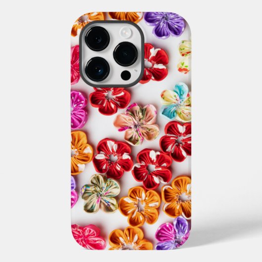 春手作り縫い布数々の花色 Case-Mate iPhoneケース (裏面)