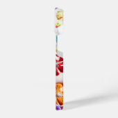 春手作り縫い布数々の花色 iPhoneケース (左側面)