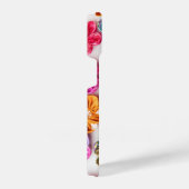 春手作り縫い布数々の花色 iPhoneケース (右側面)