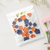 春手作り縫製織花オレンジブルー フェイバーバッグ (封をした状態)