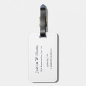 春手作り縫製織花オレンジブルー ラゲッジタグ (裏面縦)