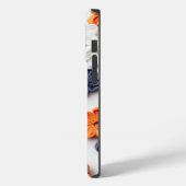 春手作り縫製織花オレンジブルー Case-Mate iPhoneケース (裏面 / 左)