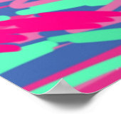 春抽象芸術アートの待機中 ポスター (角)