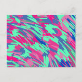 春抽象芸術アートの待機中 ポストカード (正面)
