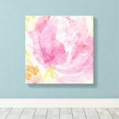 春抽象芸術花模様 キャンバスプリント (インサイチュ (ウッドフロア))