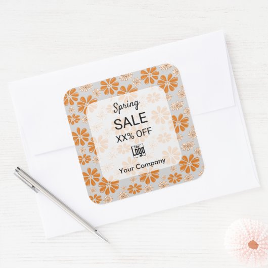 春担保物のマーケティング販売告知 スクエアシール (封筒)