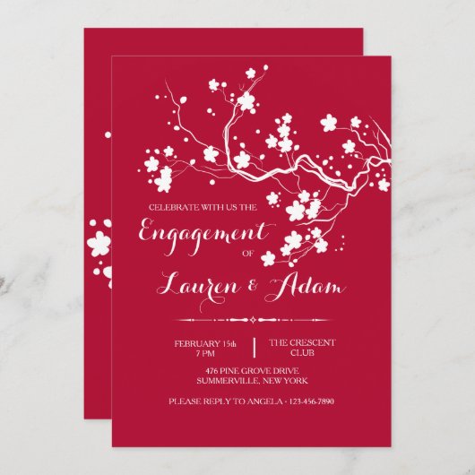 春招待状 招待状 (正面/裏面)