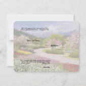 春救済の場を持つキリスト教の詩 シーズンカード (裏面)