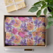 春数々のカラー水色フローラ開花 薄葉紙 (ギフト)