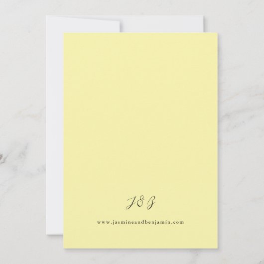 春数々のカラー結婚花模様の3a 招待状 (裏面)