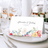 春数々のカラー花模様座席表 プレイスカード