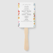 春数々のカラー花模様結婚式 プログラム ハンドファン