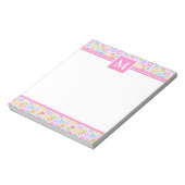 春数々の色の花モノグラム ノートパッド (回転)