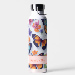 春数々の色の蝶と花 ウォーターボトル