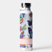 春数々の色の蝶と花 ウォーターボトル (右面)