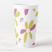 春数々の花色イエローピンク カフェラテマグ (正面)