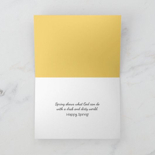 春文字と水仙 カード (内部)