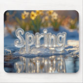 春文字と水仙 マウスパッド (正面)