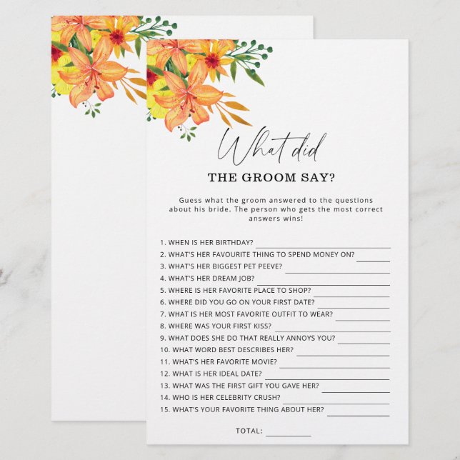 春新郎は何と言ったブライダルゲーム (正面/裏面)