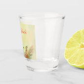 春新鮮な水の色のポピー花嫁 ショットグラス (右)