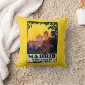 春旅行昇進ポスターのマドリード クッション (ブランケット)