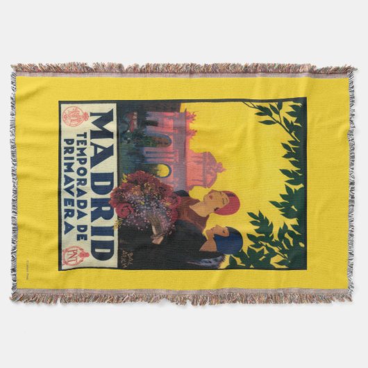 春旅行昇進ポスターのマドリード スローブランケット (正面)